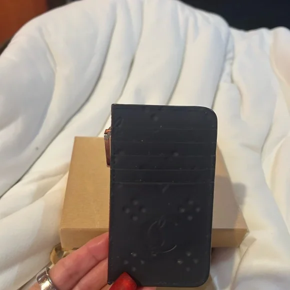 Christian Louboutin Navy coin and card Holder - Picture 2 of 5